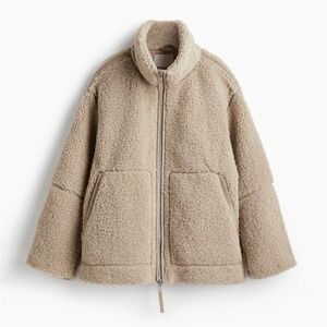 H&M Loose-Fit Teddy Fleece Jacket